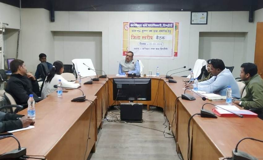  कलेक्टर की अध्यक्षता में संपन्न हुई बाल श्रम रोकने के लिए जागरुकता एवं समन्वय संबंधी बैठक