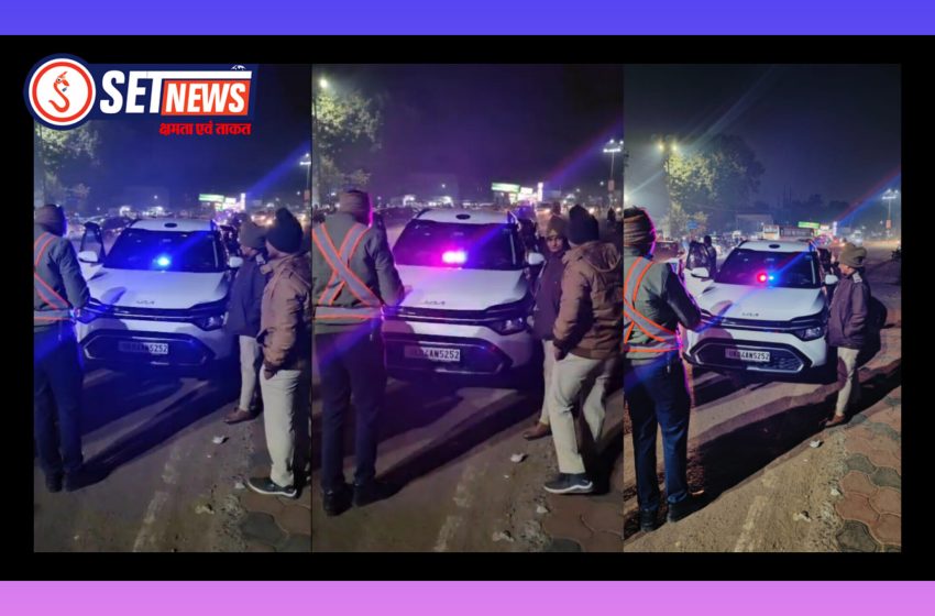  जबलपुर: नीली लाल बत्ती लगाकर दौड़ा रहा था वाहन,गढ़ा यातायात पुलिस ने काटा चालान